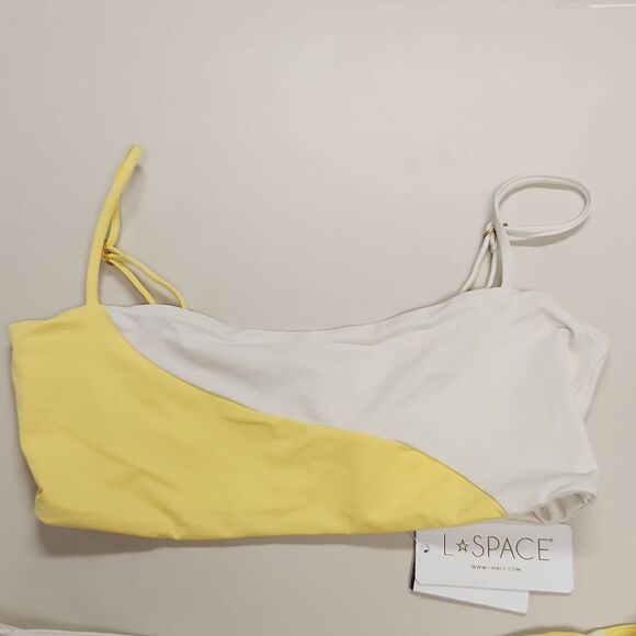 L Space Yellow White Bikini NWT - Picture 2 of 8